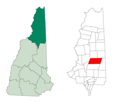 Location in Coos County, New Hampshire