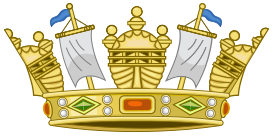 A depiction of a naval crown