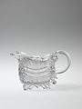 Cream pitcher, pressed glass, 1827–35