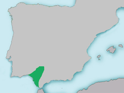 Distribución geográfica del salinete en la península ibérica