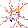 Carte de la Route nationale 844