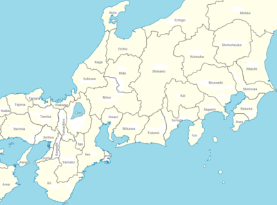 Location map Japan Central Provinces