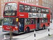 Transdev London East Lancs OmniDekka with doors in the doors in the middle