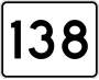 Route 138 marker