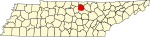 State map highlighting Jackson County