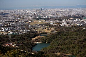 Nagoya and Nobi Plain seen from Mirokuzan (Kasugai city)