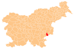 The location of the Municipality of Kostanjevica na Krki