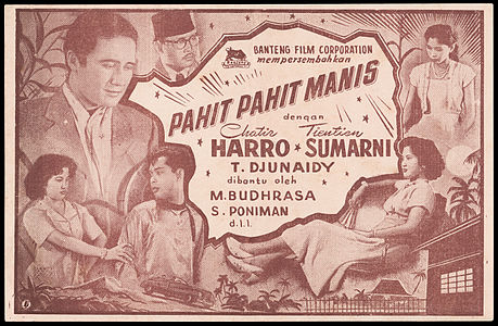 Flyer for Pahit-Pahit Manis, by the Banteng Film Company (restored by by Crisco 1492)