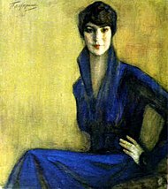 E. Levina, 1916, tempera and pastel on paper mounted on canvas