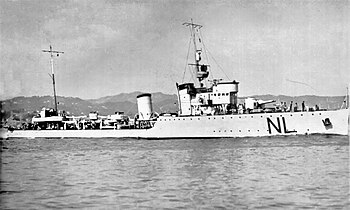 The Italian destroyer Francesco Nullo