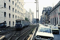 Arrival of a STEFER tram on 1 January 1979