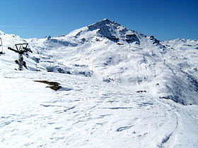 Le piz Corvatsch (face nord).