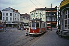 Le premier terminus devant l'église.