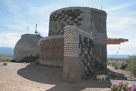 an unfinished earthship