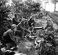 Vickers en acción en Holanda, durante la Operación Market Garden. Todos emplean los cascos Mk III Turtle.