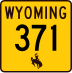 Wyoming Highway 371 marker