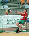 Image 11Yury Shayunou spinning with the hammer within the circle in hammer throw (from Track and field)