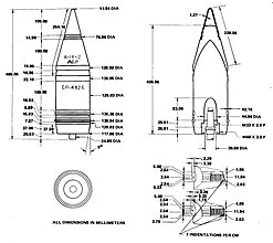 Чертёж снаряда БР-482Б