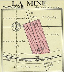 1915 map of Lamine