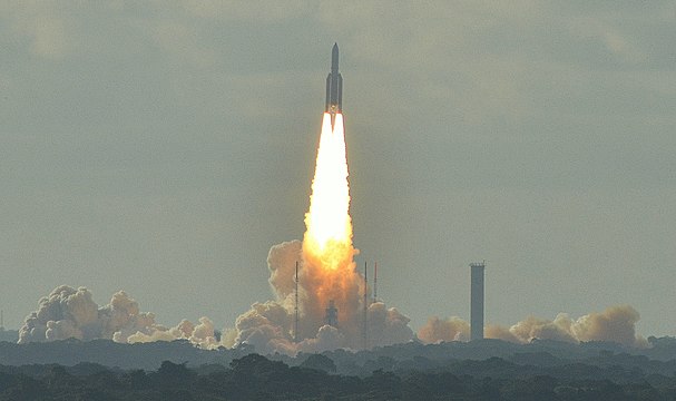 Décollage d'une Ariane 5 depuis Kourou.