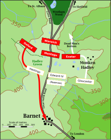 Carte topographique représentant les emplacement des corps d'armée au début de la bataille et leurs premiers mouvements.