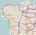 Street map of Beyrouth/Beirut.
