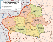 Byelorussian SSR Oblasts (1939–1941)