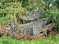 Camouflaged hide in Kerse Castle, East Ayrshire, Scotland