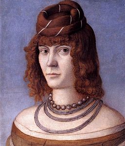 Portrait de femme, entre 1495-1498, 29 × 24 cm, huile sur panneau, Galerie Borghèse, Rome.