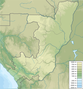 Map showing the location of Lossi Gorilla Sanctuary