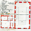 Plan de l'architecte Karol Jilg - répartition des salles