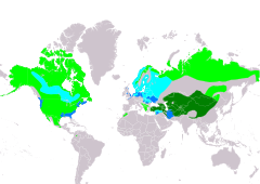 Distribución de Eremophila alpestris