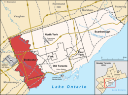 Etobicoke – Mappa