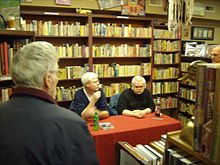 Ed Gorman and Steven Philip Jones at MysteryCat Books