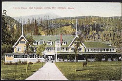 Hotel at Hot Springs, circa 1910.