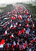 Over 100,000 Bahrainis took part in the protest, which stretched for several miles.