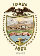 Idaho territory coat of arms (illustrated, 1876)