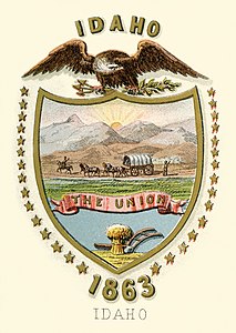 Coat of arms of the Idaho Territory at Historical coats of arms of the U.S. states from 1876, by Henry Mitchell (restored by Godot13)