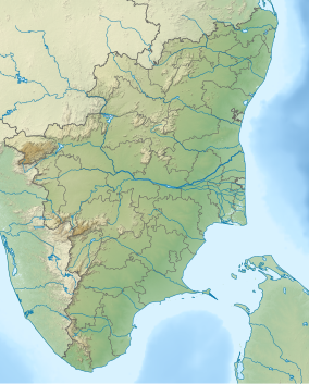 Map showing the location of Viralimalai Bird Sanctuary