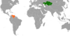 Location map for Kazakhstan and Venezuela.