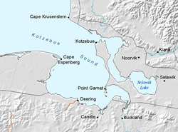 Carte du golfe de Kotzebue.