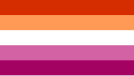 Bandera lesbiana de cinco franjas, creada en 2018