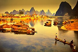 Lifloden vid Guilin.