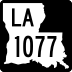 Louisiana Highway 1077 marker