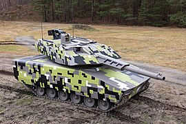 The Lynx 120 is a fire support variant of the Lynx KF41 platform and mounts a large-calibre crewed turret armed with a derivative of Rheinmetall's 120 mm smoothbore gun family