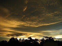 Sceneric view from Boys' hostel during dusk