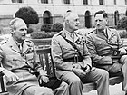 General Claude Auchinleck (right), Commander-in-Chief of the Indian Army, with the then Viceroy Wavell (centre) and General Montgomery (left).