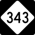 North Carolina Highway 343 marker