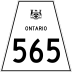 Highway 565 marker