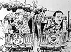 Political cartoon depicting Truman and Dewey